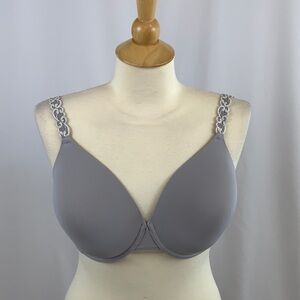 Natori Full Coverage Underwire Lightly Padded Gray Bra Size 34DDD